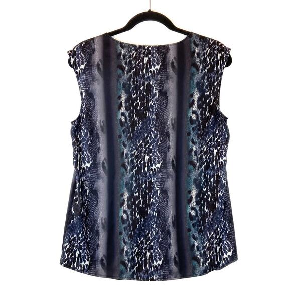 Trouve Sleeveless Snake Skin Faux Leather Top - Picture 3 of 7